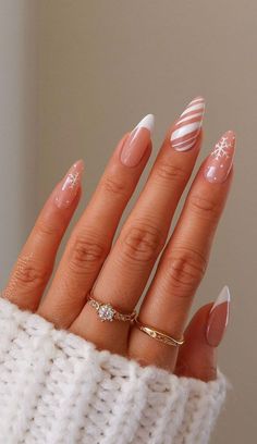 December Nails, Winter Nails Acrylic, Her Nails, Short Acrylic Nails, Best Acrylic Nails, Cute Acrylic Nails