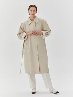 Color : BeigeCountry of Origin : Republic of Korea Spring Gabardine Outerwear For Daywear, Spring Khaki Outerwear With Hidden Button Closure, Khaki Spring Outerwear With Hidden Button Closure, Khaki Outerwear With Hidden Button Closure For Spring, Spring Daywear Outerwear With Concealed Placket, Spring Outerwear With Concealed Placket For Daywear, Spring Beige Outerwear With Concealed Placket, Casual Style Outfits, Style Outfits