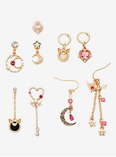 Sailor Moon Mix & Match Earring Set Sailor Moon Earrings, Sailor Moon Jewelry, Activation Exercises, Soldier Uniform, Sailor Moon Wedding, Anime Bedroom, Sailor Moon Pin, Moon Accessories, Glute Activation