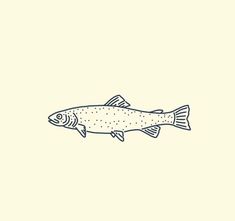 a drawing of a fish on a white background