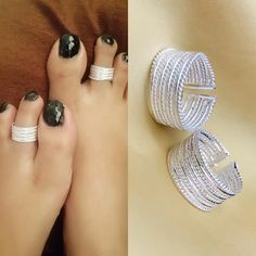 Top 5 German Silver Toe Ring Collection – Abdesignsjewellery Gold Braces, Anklets Silver, Gold Toe Rings, Antique Jewellery Online