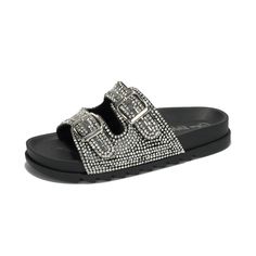 PRICES MAY VARY. Stand out in style with these sparkle sandals for women, perfect for adding a touch of glamour to any outfit. Enjoy the comfort and support of these double strap sparkle sandals with a buckle closure, designed for all-day wear. Make a statement with these bling sandals for women rhinestones, featuring a sparkling design that catches the eye. Step out in confidence with these sandals rhinestones for women, combining fashion and functionality effortlessly. We offer a 100% satisfac Sandals Glitter, Rhinestone Slides, Sparkle Sandals, Sparkly Sandals, Bling Sandals, Rhinestone Sandals, Slides Sandals, Kids Luggage, Sandals For Women