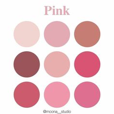 pink color scheme with different shades