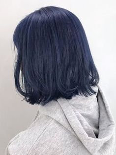 Midnight Blue Hair Short, Midnight Dark Blue Hair, Black Blue Hair Color, Blue Hair Styles, Blue Hair Short, Black Blue Hair, Blue Hair Color Ideas, Blue Hair Dark