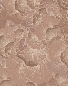 an abstract floral pattern in brown and beige