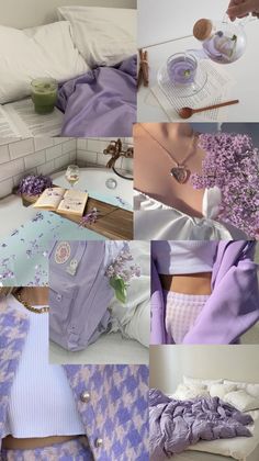 the collage shows different images of clothing and accessories