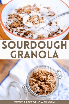 this is an image of a bowl of sourdough granola