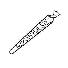 a black and white drawing of a toothbrush