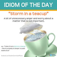 an ad for teacups with the caption'storm in a teacup '