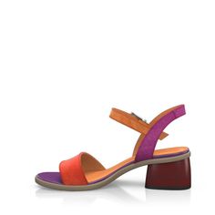 Orange Sandals With Ankle And Heel Straps, Orange Sandals With Heel Strap And Ankle Strap, Orange Leather Sandals With Low Heel, Orange Low Heel Shoes With Heel Strap, Orange Sandals With Ankle Strap And Heel Strap, Orange Open Toe Sandals With Wooden Heel, Orange Leather Low Heel Sandals, Orange Sandals With Ankle Strap And Heel Loop, Orange Sandals With Heel Strap And Block Heel