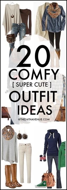 Fall Fashion - 20 Fashion Outfits that you can put together with cardigans, jeans, sweaters, and jackets that you may already have inside of your closet. Comfortable Fall Outfits, Mode Tips, Cute Outfit Ideas, Best Casual Outfits, Clothes And Shoes, Mode Casual, Outfit Combinations, Cute Outfit, Looks Style