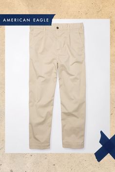 Flex is durable and designed to give you just enough stretch to move with no problem/Structured fabric with a soft hand-feel and plenty of movement/Zip fly with interior drawcord waist/Pleated/Button-through flap pockets on back/Hidden cell phone poc Casual High-waisted Khaki Chinos, Casual Khaki High-waisted Chinos, Relaxed Fit Khaki Pants For Business Casual, Khaki Casual Bottoms For Business Casual, Casual Stretch Beige Chinos, Casual Beige Work Pants With Welt Pockets, Relaxed Fit High-waisted Chinos With Elastic Waistband, High-waisted Relaxed Fit Chinos With Elastic Waistband, Beige Relaxed Fit Work Pants With Tapered Leg