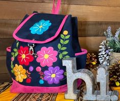 Check out this super cute backpack! Perfect for school, a night out, or wherever a cute bag is needed! Llama Stuffed Animal, Embroidered Backpack, Cute Backpack, Cute Backpacks, Backpack Purse, Cute Bag, Hand Embroidered, Primary Colors, Night Out