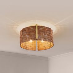 a light that is on the ceiling in a room