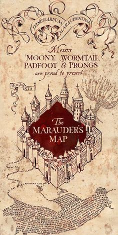 an old book cover with the title for the maraad's map