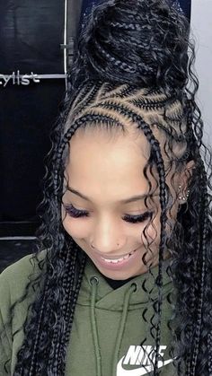 Feed In Braids Hairstyles, Braids Styles, Cute Braided Hairstyles, Hair Body Wave, Braided Cornrow Hairstyles