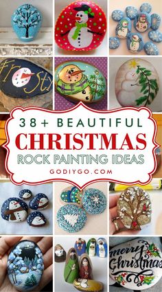 christmas rock painting ideas for kids and adults