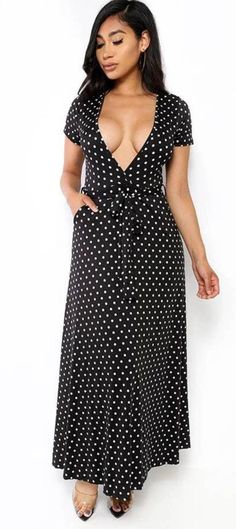 White Polka Dot Dress - Foxy And Beautiful White Polka Dot Dress, Polka Dot Dress, Dot Dress, White Polka Dot, Polyester Spandex, Photo Shoot, A Photo, Wrap Dress, Polka Dot