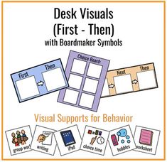 a poster with the words, visual support for behavior and other activities to help students learn their