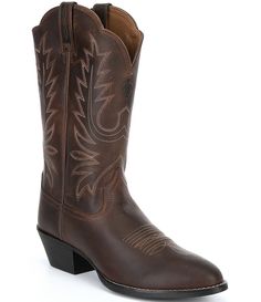 Shop for Ariat Heritage R Toe Leather Western Boots at Dillard's. Visit Dillard's to find clothing, accessories, shoes, cosmetics & more. The Style of Your Life. Western Style Leather Work Boots With Reinforced Stitching, Rugged Leather Boots With Reinforced Stitching, Leather Work Boots For Rodeo With Snip Toe, Leather Snip Toe Work Boots For Rodeo, Rugged Leather Work Boots For Rodeo, Brown Leather Boots With Reinforced Stitching, Leather Moc Toe Boots With Reinforced Stitching, Leather Work Boots With Snip Toe, Leather Boots With Reinforced Toe For Ranch