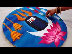 Lotus Shivling Poster Rangoli For Mahashivratri | महाशिवरात्री रंगोली | 3 D Mahadev Rangoli Designs - YouTube Easy God Rangoli Designs, Rangoli Beautiful Designs, Some Rangoli Designs, Gods Rangoli Design, Rangoli New Design 2024, Rangoli Designs 2024 New Year, New 3d Rangoli Designs Creativity, God Rangoli Designs Diwali, Lotus Diwali Rangoli