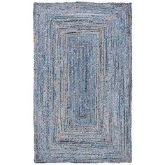 a blue rug on a white background