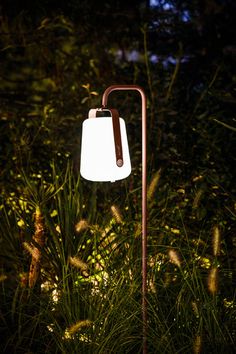 a lamp that is sitting in the grass