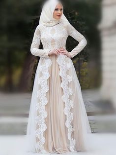 Hijab Princess, Islamic Wedding Dress, Baju Kahwin, Muslimah Wedding, Estilo Hijab, Turkey Antalya, Muslim Wedding Dress, Muslim Wedding Dresses, Floor Length Wedding Dress