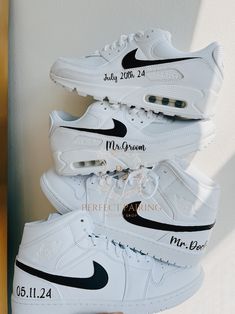 Nike Grooms Custom Air Max 90 Wedding Sneakers for Men Mr. Groom Nike Black Swoosh Personalized Sneakers - Etsy White Low-top Bridal Sneakers, Custom White Wedding Sneakers, White High-top Sneakers For Wedding, Customizable Wedding Sneakers With Round Toe, White Round Toe Sneakers For Bridal Shower, Custom White Sneakers With Round Toe For Anniversary, White Custom Sneakers With Round Toe For Anniversary, Custom White High-top Wedding Sneakers, Customizable White Wedding Sneakers