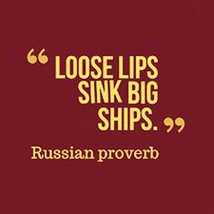 russian prove about losing lips and sinking ships