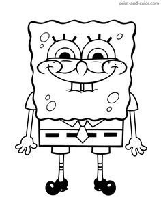 spongebob coloring pages for kids to print out and color with the spongebob