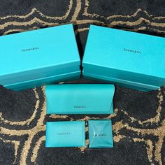 Includes: - Box - Authenticity Card - Cleaning Cloth Blue Rectangular Wallets For Formal Occasions, Modern Blue Wallets For Gift, Formal Blue Rectangular Wallets, Cleaning Cloth, Tiffany & Co., Sunglasses Case, Sunglasses Accessories, Women Accessories, Sunglasses