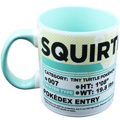 a coffee mug with the words squirt on it