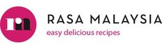 the rasa malaysia logo is shown on a white background with pink and black lettering