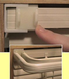 an image of a drawer that is open and has the door handle pulled out to show what's inside