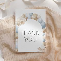 Blue Boho Pampas Grass Boy Baby Shower Thank You Card | Zazzle Baby Shower Thank You Cards, Tropical Foliage, Baby Shower Guest, Baby Shower Thank You, Baby Boy Shower, White Roses