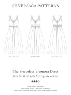 the sleeveless eleonora dress sewing pattern