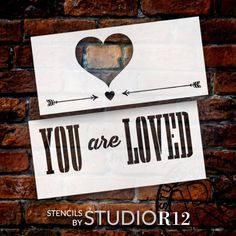 you are loved stencils by studiori2