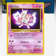 a pokemon card with an image of a cat on it