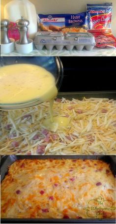 two pictures showing the process of making cheese pizza