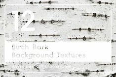 the number two birch background textures are in white and black, with some brown spots on it