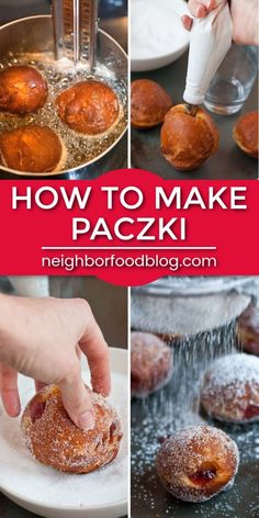 how to make paczki donuts with powdered sugar