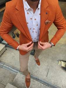 Shelton Cinnamon Linen Cotton Blazer – MCR TAILOR Orange Blazer Outfits, Chique Outfit, Mens Summer Outfits, Slim Fit Blazer, Mens Fashion Blazer, Designer Suits For Men, Slim Fit Blazers, Mens Fashion Classy, Mens Fashion Casual Outfits