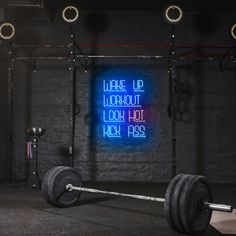 Looking for the perfect Custom Neon sign! Light up 💡 your GYM with a custom Neon sign. Anything from quotes, designs, or even your logo 💪🏼 Contact me now for a free quote and mockup :) My signs are made from LED neon light tubes that are kid-safe and earth-friendly, NO harmful gases, do not heat up, easy to install, and have low energy requirements and doesn't break like glass neons. 📍Want to get a custom design, How does it work? 1) Share with me your idea, you can send me anything from an Wake Up Workout, Gym Quote, Neon Light Signs, Sign Lighting, Custom Neon, Custom Neon Signs, Custom Quotes, Free Quote, Led Neon Signs