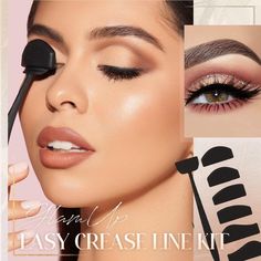 GlamUp Easy Crease Line Kit Eyeshadow Crease, Crease Eyeshadow, Eyeshadow Styles, Maquillage Yeux Cut Crease, Eyelash Mascara, Boyfriend Ideas, Cut Crease Eyeshadow, Apply Eyeshadow, Boy Haircuts