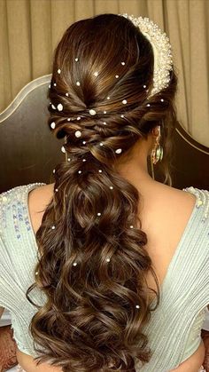 Pony Hairstyles Wedding, Pony Hairstyles Wedding Indian, Pony Wedding Hairstyles, Hairstyles Wedding Indian, Down Hairstyles For Long Hair, Bridal Hairstyle Indian Wedding, Pony Hairstyles, Hair Style Vedio