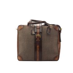 Ideal for the business traveler, the Travel Tote with the classic name tag and leather handles gives you that timeless briefcase style, measuring 14.2 x 16.5 x 6.3 inches / 36 x 42 x 16 cm. It has a main zip closure with a locking buckle strap to secure it. Designed to be functional and minimalist, it features an internal zipped pocket and a full lined interior. The removable shoulder strap makes it perfect for hands-free travel. THE DETAILS: *Burnished Materials: tweed sartorial + med brown pai Classic Names, Mens Travel, Travel Tote Bag, Brown Fabric, Tote Bag Leather, Travel Tote, Leather Travel, Leather Handles, Name Tag