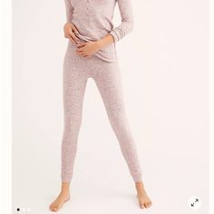 Nwt Free People Think Thermal Knit Leggings -Dusty Pink So Comfy Thermal Leggings Featured In A Plush Waffle-Knit Design With A Slim Fit And High-Rise Waist. Pull-On Style Elastic Waistband Flat Front And Back Intimately Softest Intimates And Best-Ever Base Layers. Intimately Is An In-House Label. Contents 12% Nylon 88% Polyester Black Leggings Casual, Free People Leggings, Sheer Leggings, Zipper Leggings, Lace Up Leggings, Animal Print Leggings, Cut Out Leggings, Lace Leggings, Footless Tights