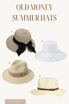 20 sun hats you need in summer 2023. Old money straw hat. Classic sun hats for summer. Best sun hats for women in 2023. Elegant sun hats for women. Cute sun hats to wear at the beach. Vintage Summer Hat, Summer Hats 2023 Trends, Hat Old Money, Old Money Hats For Women, Elegant Hats For Women, Summer Hats For Women 2024, Elegant Beach Hat, Elegant Summer Hat, Summer Hats 2023