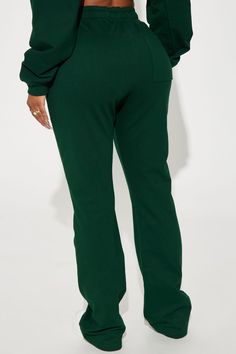 Available In Black And Green. Flare Pants Pull Up Elastic Waistband Pair With "Flight Time Lounge Sweatshirt Crewneck" 80% Cotton 20% Polyester Imported | Flight Time Lounge Flare Pants in Green size Medium by Fashion Nova Green Flare Pants, Sweatshirt Crewneck, Womens Loungewear, Pull Up, Pull Ups, Green Fashion, Flare Pants, Fashion Nova, Flight